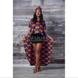 Ofuure KoKo Hi-Low top & head wrap African print
